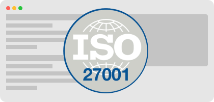 Recroot's security displayed with ISO 27001